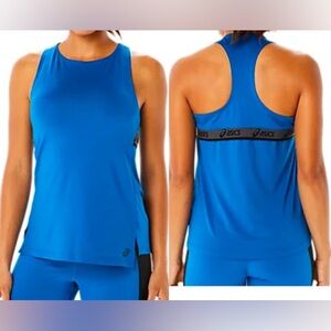 Asics Women's fit Sana tank top t-shirts activewear top racerback‎ blue size 2XL
